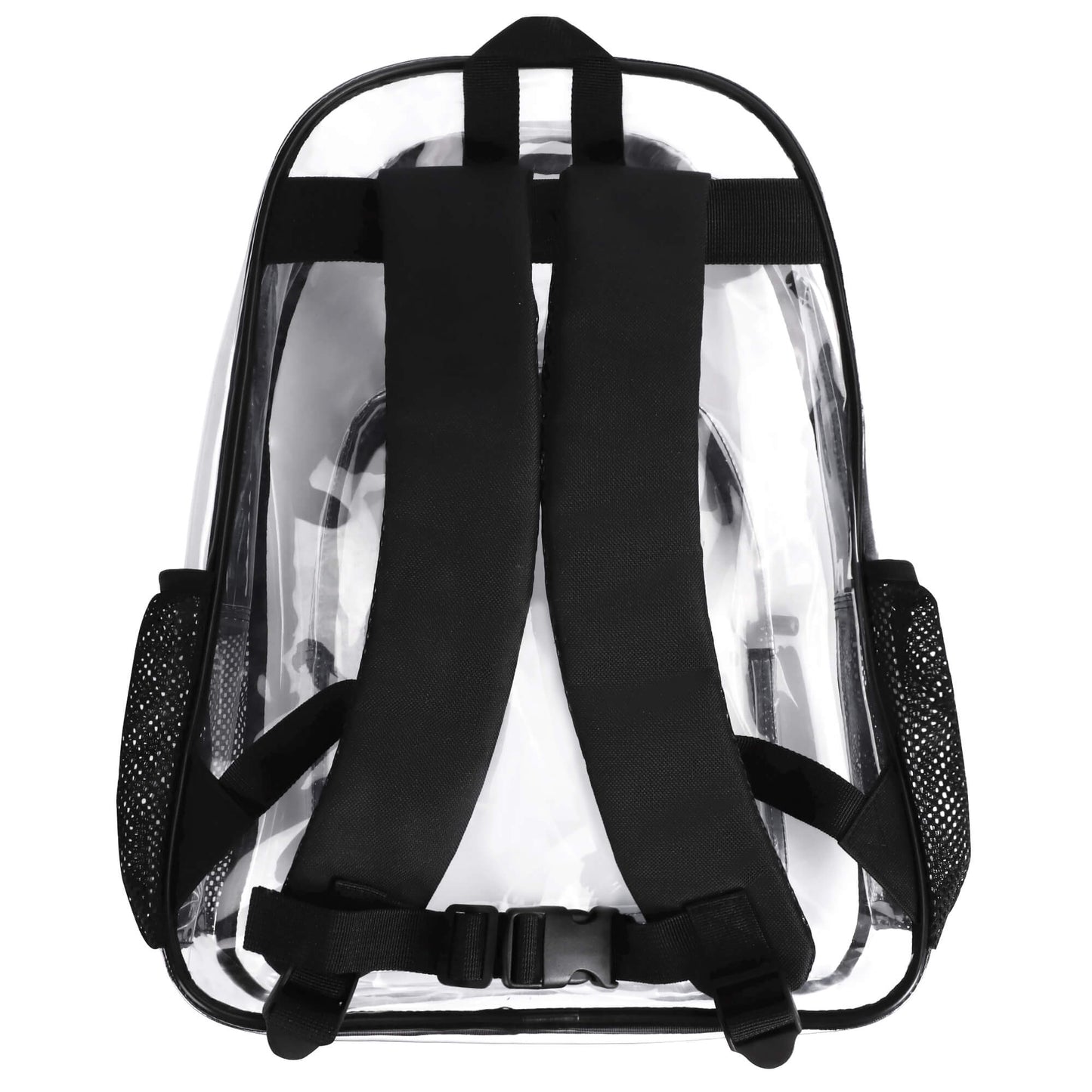 Double layer 17 Inch Clear Bag PVC See Through Transparent School Backpack